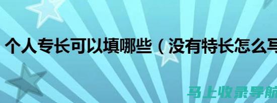 个人站长求职攻略：技能展示与自我营销技巧